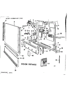Door parts for Kenmore Dishwasher 587.721501 (587721501, 587 721501) from AppliancePartsPros.com
