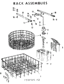 Rack Assemblies parts for Kenmore Dishwasher 587.721505 (587721505, 587 721505) from AppliancePartsPros.com