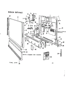 Door Details parts for Kenmore Dishwasher 587.721505 (587721505, 587 721505) from AppliancePartsPros.com