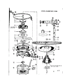 Motor, Heater, And Spray Arm Details parts for Kenmore Dishwasher 587.721505 (587721505, 587 721505) from AppliancePartsPros.com