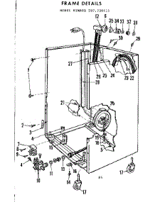 Frame Details parts for Kenmore Dishwasher 587.730415 (587730415, 587 730415) from AppliancePartsPros.com