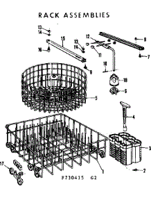 Rack Assemblies parts for Kenmore Dishwasher 587.730415 (587730415, 587 730415) from AppliancePartsPros.com