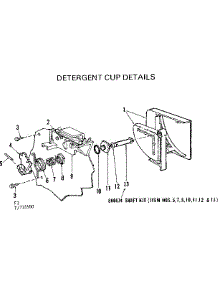 Detergent Cup Details parts for Kenmore Dishwasher 587.733100 (587733100, 587 733100) from AppliancePartsPros.com