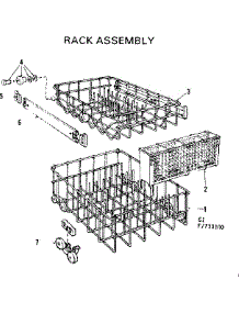 Rack Assembly parts for Kenmore Dishwasher 587.733100 (587733100, 587 733100) from AppliancePartsPros.com