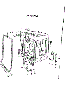 Tub Details parts for Kenmore Dishwasher 587.733100 (587733100, 587 733100) from AppliancePartsPros.com