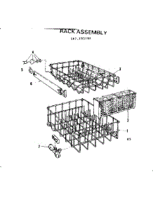Rack Assembly parts for Kenmore Dishwasher 587.733102 (587733102, 587 733102) from AppliancePartsPros.com