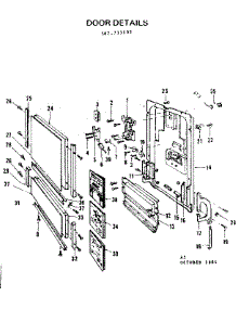 Door Details parts for Kenmore Dishwasher 587.733102 (587733102, 587 733102) from AppliancePartsPros.com