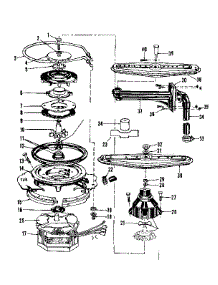 Motor, Heater, And Spray Arm Details parts for Kenmore Dishwasher 587.733200 (587733200, 587 733200) from AppliancePartsPros.com
