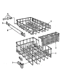 Rack Assembly parts for Kenmore Dishwasher 587.733200 (587733200, 587 733200) from AppliancePartsPros.com