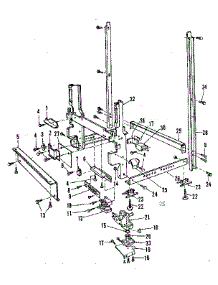 Frame Details parts for Kenmore Dishwasher 587.733200 (587733200, 587 733200) from AppliancePartsPros.com