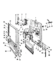 Door Details parts for Kenmore Dishwasher 587.733202 (587733202, 587 733202) from AppliancePartsPros.com