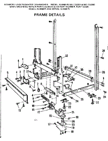 Frame Details parts for Kenmore Dishwasher 587.733300 (587733300, 587 733300) from AppliancePartsPros.com