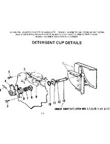 Detergent Cup Details parts for Kenmore Dishwasher 587.733301 (587733301, 587 733301) from AppliancePartsPros.com
