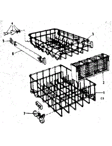 Rack Assembly parts for Kenmore Dishwasher 587.733302 (587733302, 587 733302) from AppliancePartsPros.com