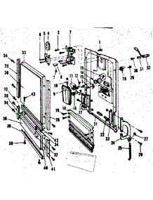 Door Details parts for Kenmore Dishwasher 587.733302 (587733302, 587 733302) from AppliancePartsPros.com