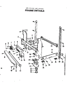 Frame Details parts for Kenmore Dishwasher 587.735700 (587735700, 587 735700) from AppliancePartsPros.com