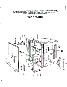 Tub Assembly parts for Kenmore Dishwasher 587.735800 (587735800, 587 735800) from AppliancePartsPros.com