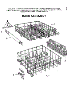 Rack Assemblies parts for Kenmore Dishwasher 587.735800 (587735800, 587 735800) from AppliancePartsPros.com