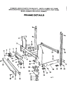 Frame parts for Kenmore Dishwasher 587.735800 (587735800, 587 735800) from AppliancePartsPros.com