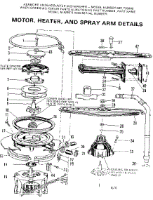 Motor, Heater, And Spray Arm Details parts for Kenmore Dishwasher 587.735800 (587735800, 587 735800) from AppliancePartsPros.com