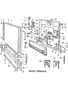 Door parts for Kenmore Dishwasher 587.735800 (587735800, 587 735800) from AppliancePartsPros.com