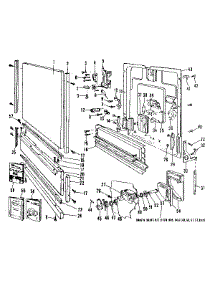 Door parts for Kenmore Dishwasher 587.736210 (587736210, 587 736210) from AppliancePartsPros.com