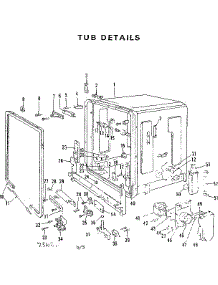 Tub Details parts for Kenmore Dishwasher 587.736310 (587736310, 587 736310) from AppliancePartsPros.com