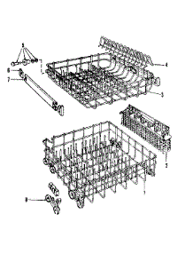 Rack Assembly parts for Kenmore Dishwasher 587.736312 (587736312, 587 736312) from AppliancePartsPros.com