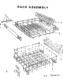Rack Assembly parts for Kenmore Dishwasher 587.736410 (587736410, 587 736410) from AppliancePartsPros.com