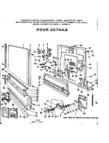 Door Details parts for Kenmore Dishwasher 587.736410 (587736410, 587 736410) from AppliancePartsPros.com