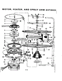Motor,Heater,& Spray Arm Detail parts for Kenmore Dishwasher 587.736410 (587736410, 587 736410) from AppliancePartsPros.com