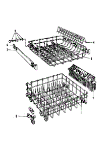 Rack Assembly parts for Kenmore Dishwasher 587.736412 (587736412, 587 736412) from AppliancePartsPros.com