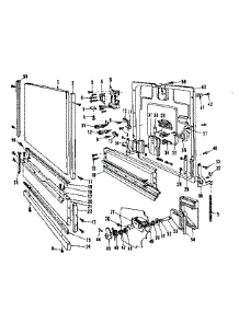 Door Details parts for Kenmore Dishwasher 587.736412 (587736412, 587 736412) from AppliancePartsPros.com