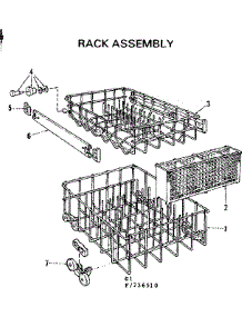 Rack Assembly parts for Kenmore Dishwasher 587.736510 (587736510, 587 736510) from AppliancePartsPros.com