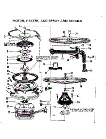 Motor,Heater,& Spray Arm Details parts for Kenmore Dishwasher 587.736510 (587736510, 587 736510) from AppliancePartsPros.com