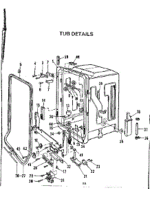 Tub Details parts for Kenmore Dishwasher 587.736510 (587736510, 587 736510) from AppliancePartsPros.com