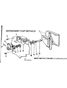 Detergent Cup Details parts for Kenmore Dishwasher 587.736510 (587736510, 587 736510) from AppliancePartsPros.com