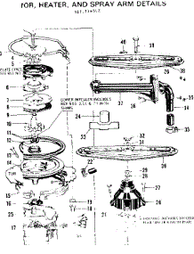 Motor Heater And Spray Arm Details parts for Kenmore Dishwasher 587.736512 (587736512, 587 736512) from AppliancePartsPros.com