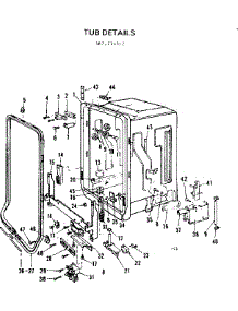 Tub Details parts for Kenmore Dishwasher 587.736512 (587736512, 587 736512) from AppliancePartsPros.com