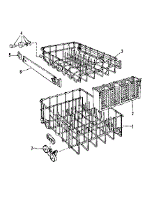 Rack parts for Kenmore Dishwasher 587.736611 (587736611, 587 736611) from AppliancePartsPros.com