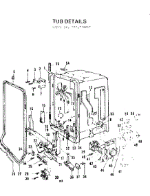 Tub Details parts for Kenmore Dishwasher 587.736612 (587736612, 587 736612) from AppliancePartsPros.com