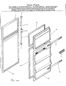 Door Parts parts for Kenmore Refrigerator 253.8134163 (2538134163, 253 8134163) from AppliancePartsPros.com