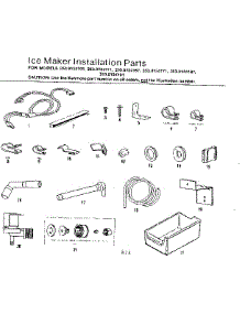 Ice Maker Installation Parts parts for Kenmore Refrigerator 253.8134171 (2538134171, 253 8134171) from AppliancePartsPros.com