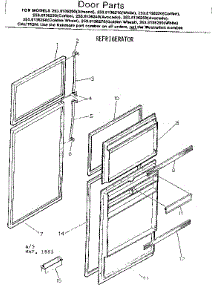 Door Parts parts for Kenmore Refrigerator 253.8136230 (2538136230, 253 8136230) from AppliancePartsPros.com