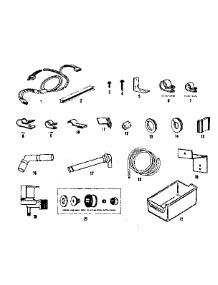 Ice Maker Installation Parts Kit #8085A parts for Kenmore Refrigerator 253.8138170 (2538138170, 253 8138170) from AppliancePartsPros.com