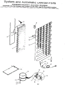 System & Automatic Defrost Parts parts for Kenmore Refrigerator 253.8139181 (2538139181, 253 8139181) from AppliancePartsPros.com