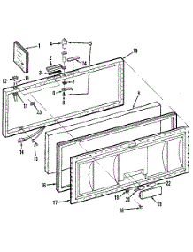 Door parts for Kenmore Freezer 253.8183680 (2538183680, 253 8183680) from AppliancePartsPros.com
