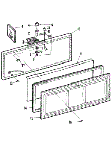 Lid parts for Kenmore Freezer 253.8191080 (2538191080, 253 8191080) from AppliancePartsPros.com