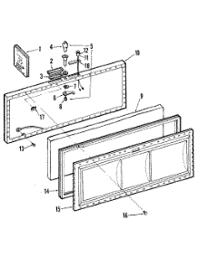 Lid parts for Kenmore Freezer 253.8191510 (2538191510, 253 8191510) from AppliancePartsPros.com