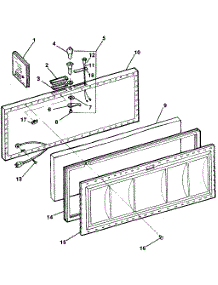 Lid parts for Kenmore Freezer 253.8191810 (2538191810, 253 8191810) from AppliancePartsPros.com